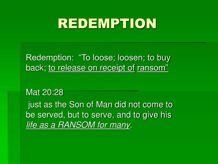 redemption n.