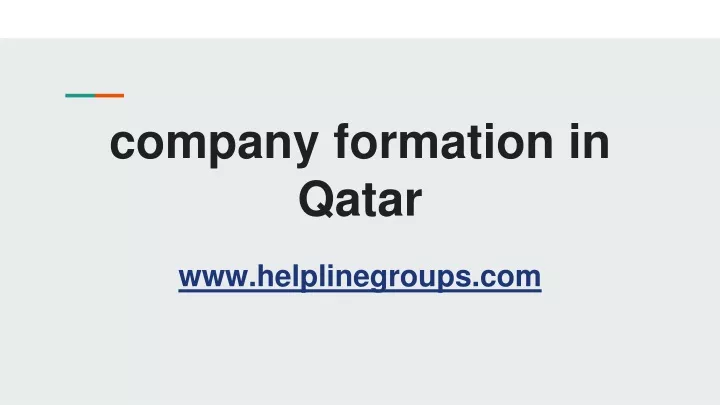 company formation in qatar n.