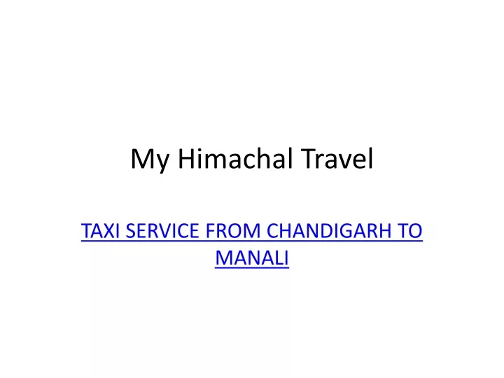 my himachal travel n.