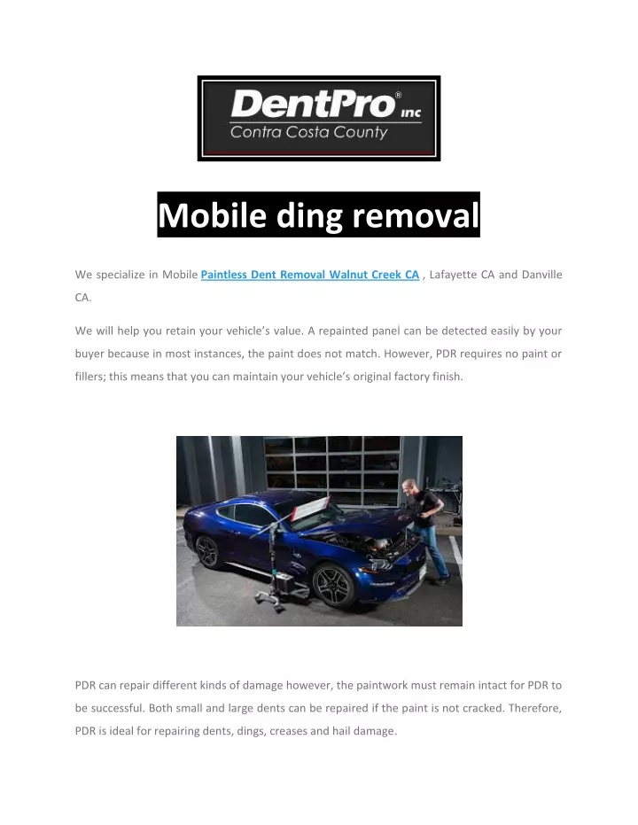mobile ding removal n.