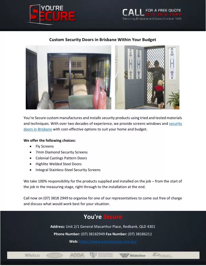 custom security doors in brisbane within your n.