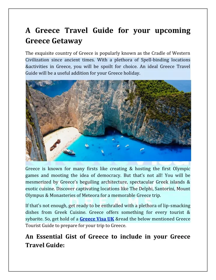 a greece travel guide for your upcoming greece n.