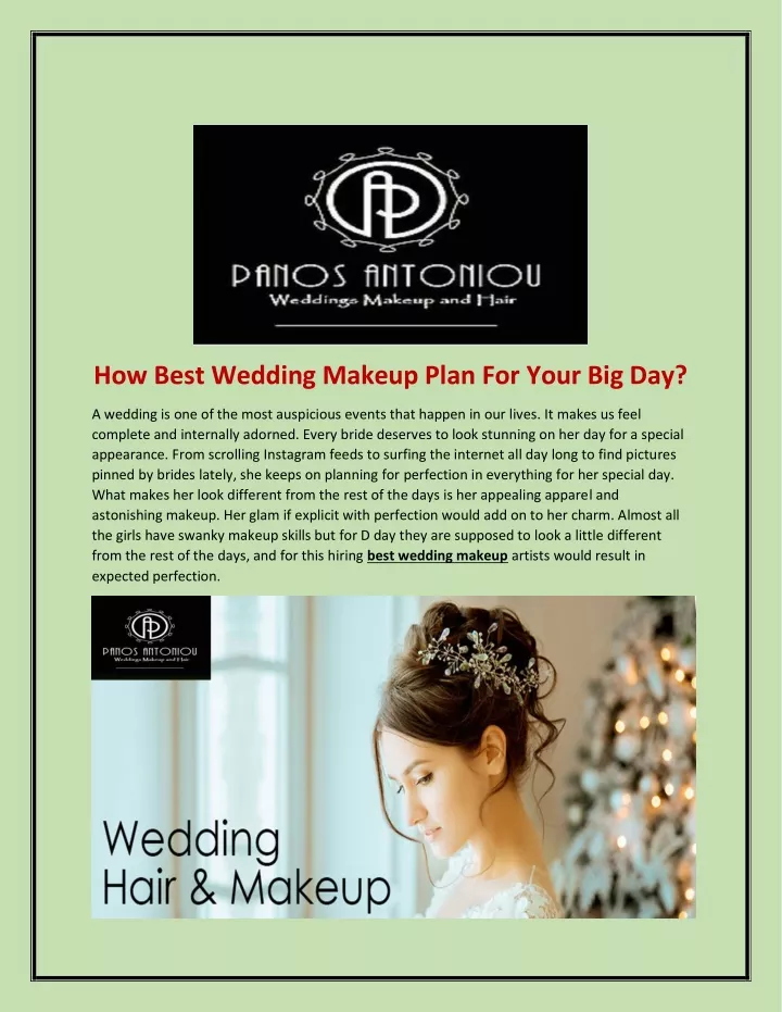 how best wedding makeup plan for your big day n.