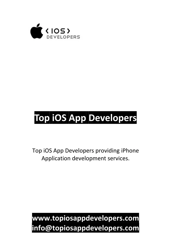 top ios app developers n.