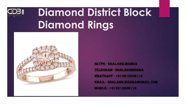 diamond district block diamond rings n.