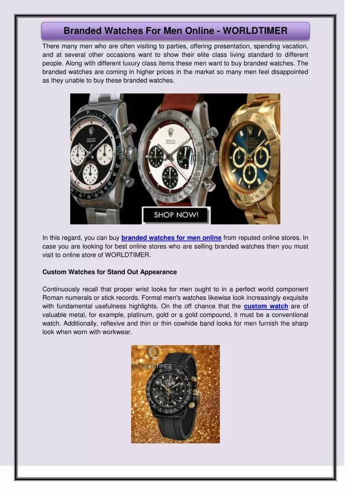 branded watches for men online worldtimer n.