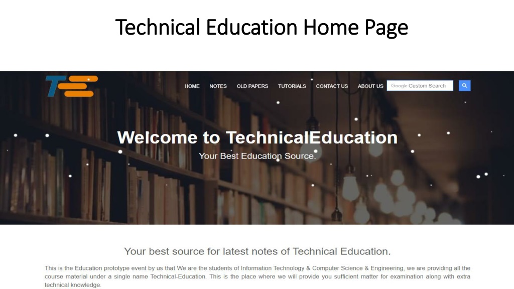 technical education presentation