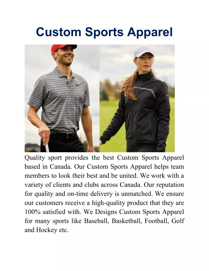 custom sports apparel n.