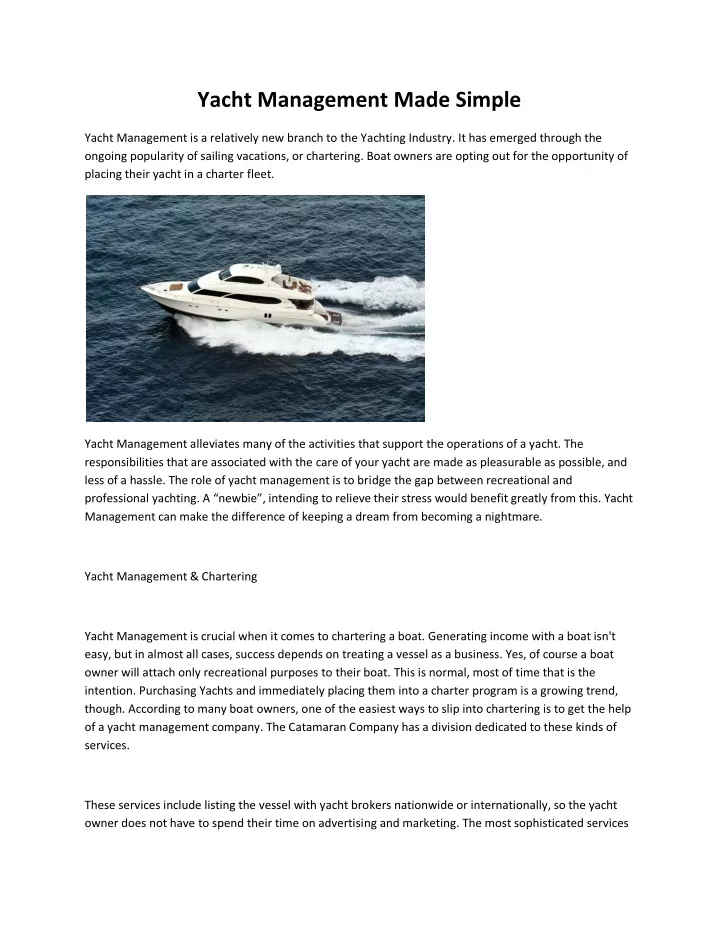 yacht management made simple n.