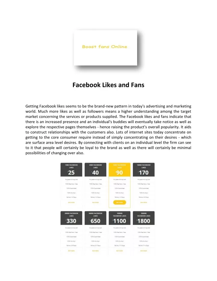 facebook likes and fans n.