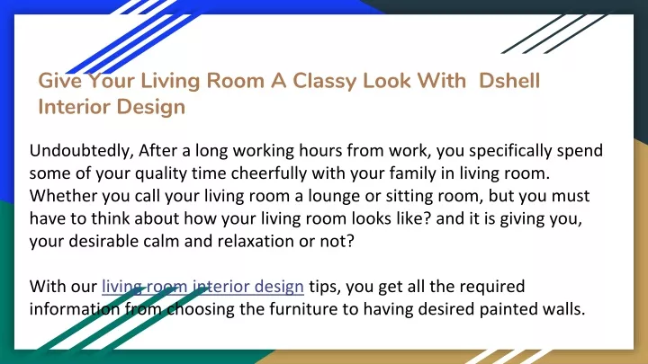 give your living room a classy look with dshell interior design n.