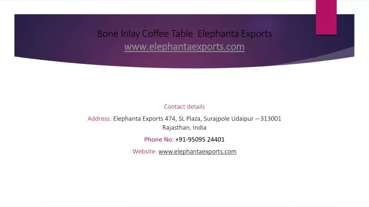 bone inlay coffee table elephanta exports n.