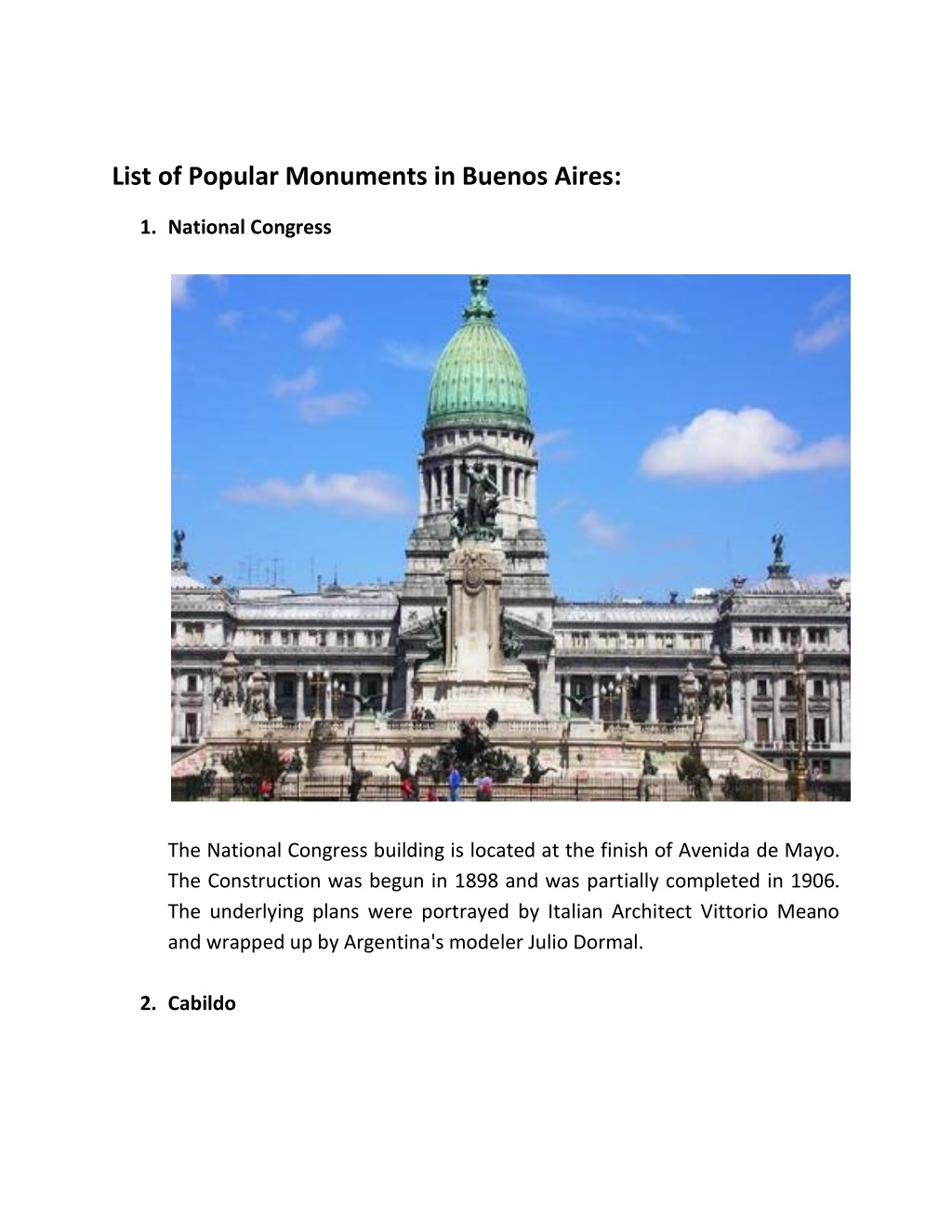 PPT - famous Monuments in Buenos Aires PowerPoint Presentation, free ...