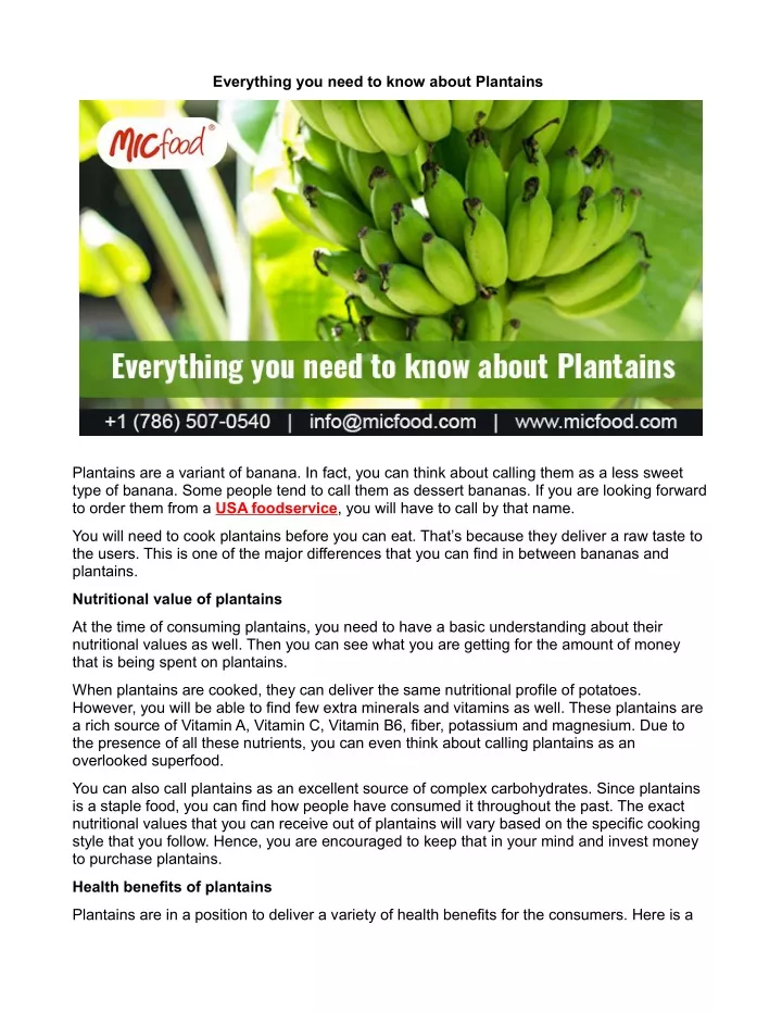 everything you need to know about plantains n.