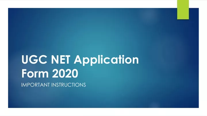 ugc net application form 2020 n.
