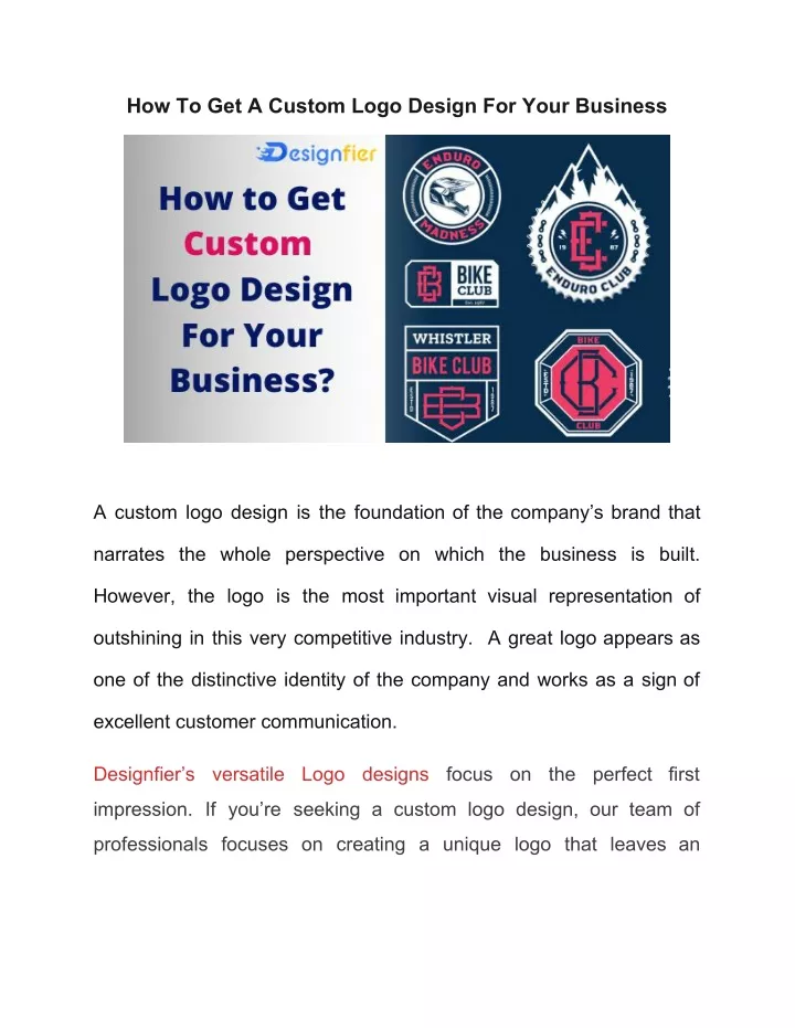 how to get a custom logo design for your business n.