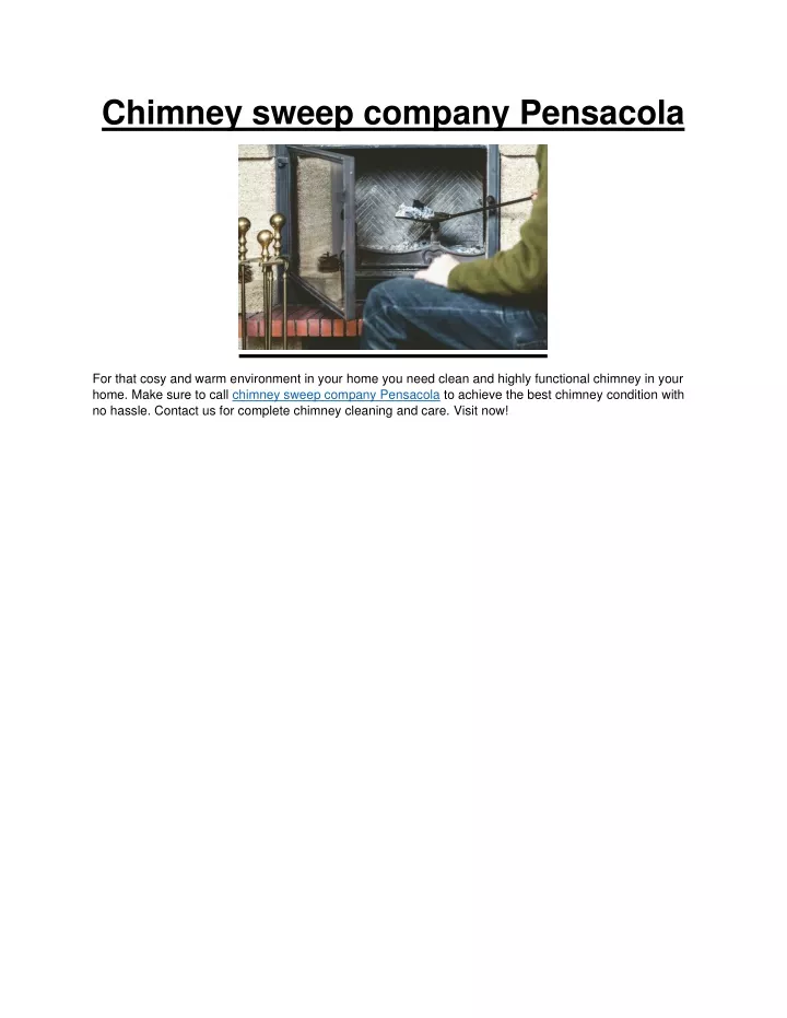 chimney sweep company pensacola n.