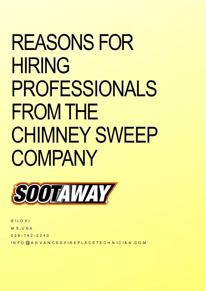 reasons for hiring professionals from the chimney n.