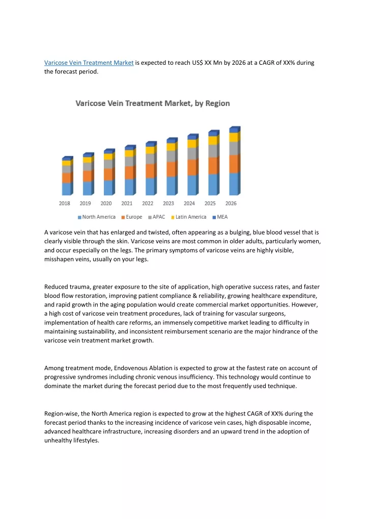 varicose vein treatment market is expected n.