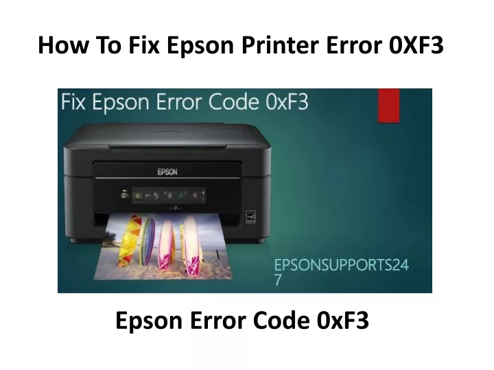 Ошибка 0xf3 принтер epson