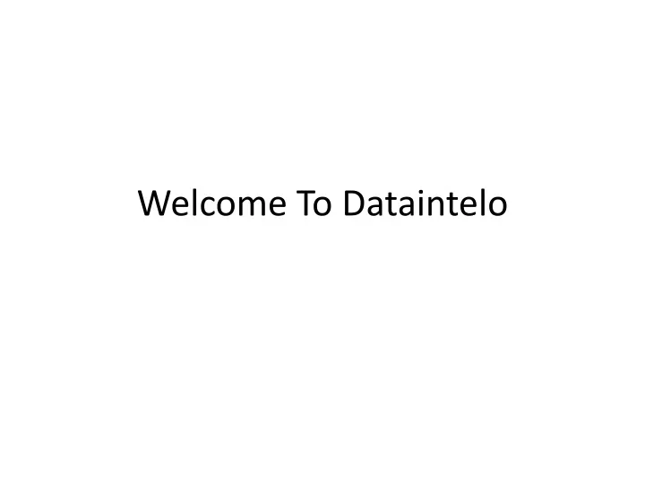 welcome to dataintelo n.