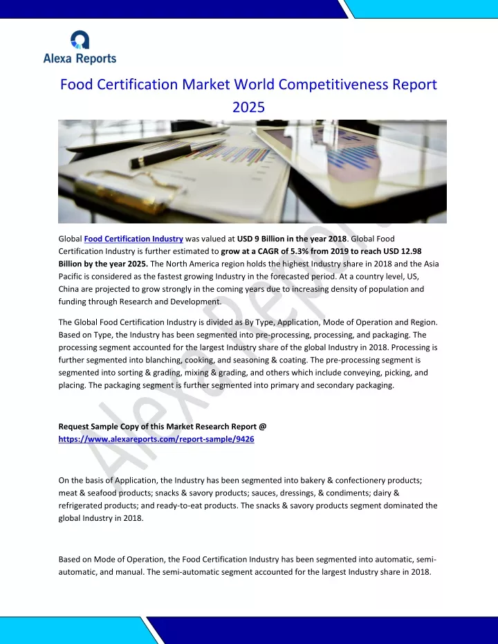 food certification market world competitiveness n.