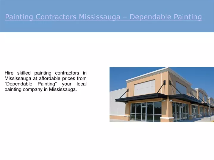painting contractors mississauga dependable n.
