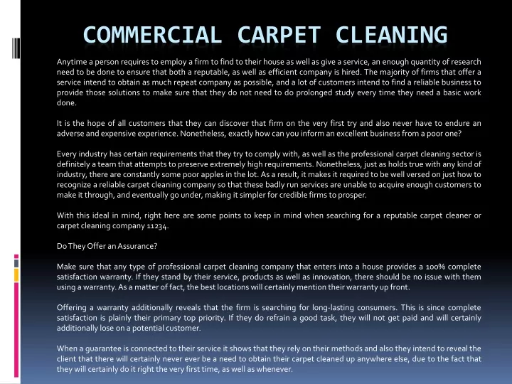 commercial carpet cleaning n.