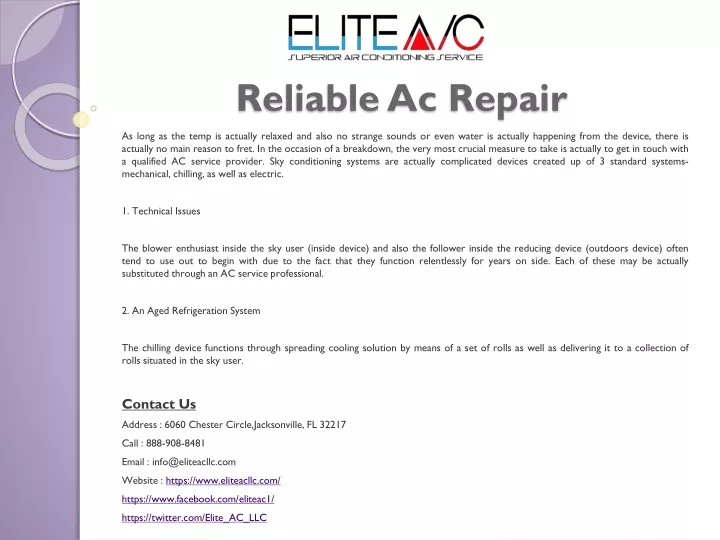 reliable ac repair n.