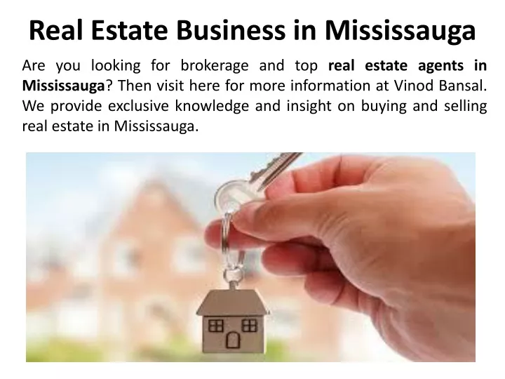 real estate business in mississauga n.