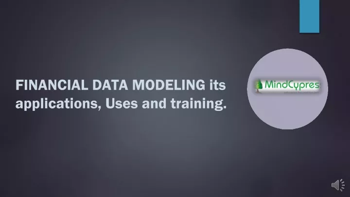 financial data modeling its applications uses and training n.