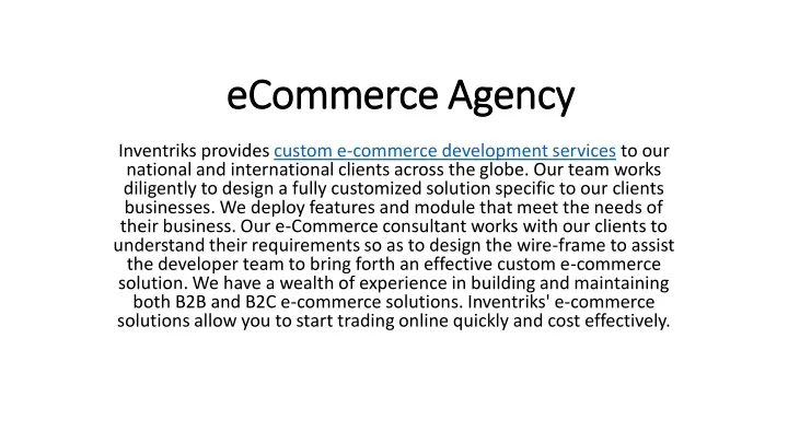 ecommerce agency ecommerce agency n.