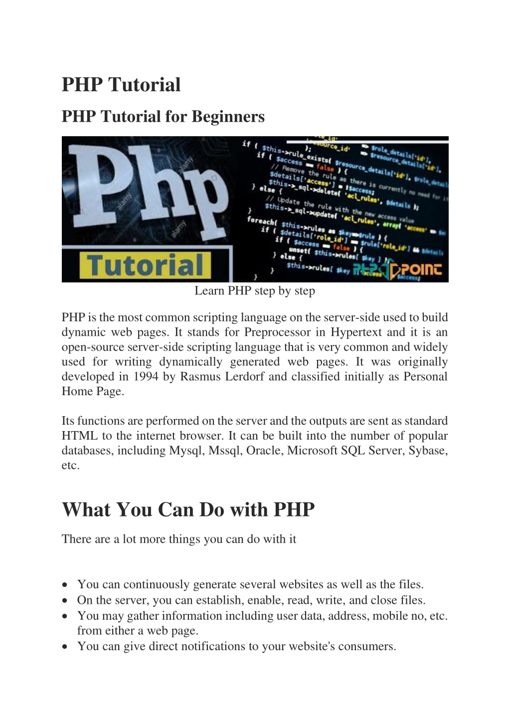 PPT - PHP Tutorial PowerPoint Presentation, Free Download - ID:9854585