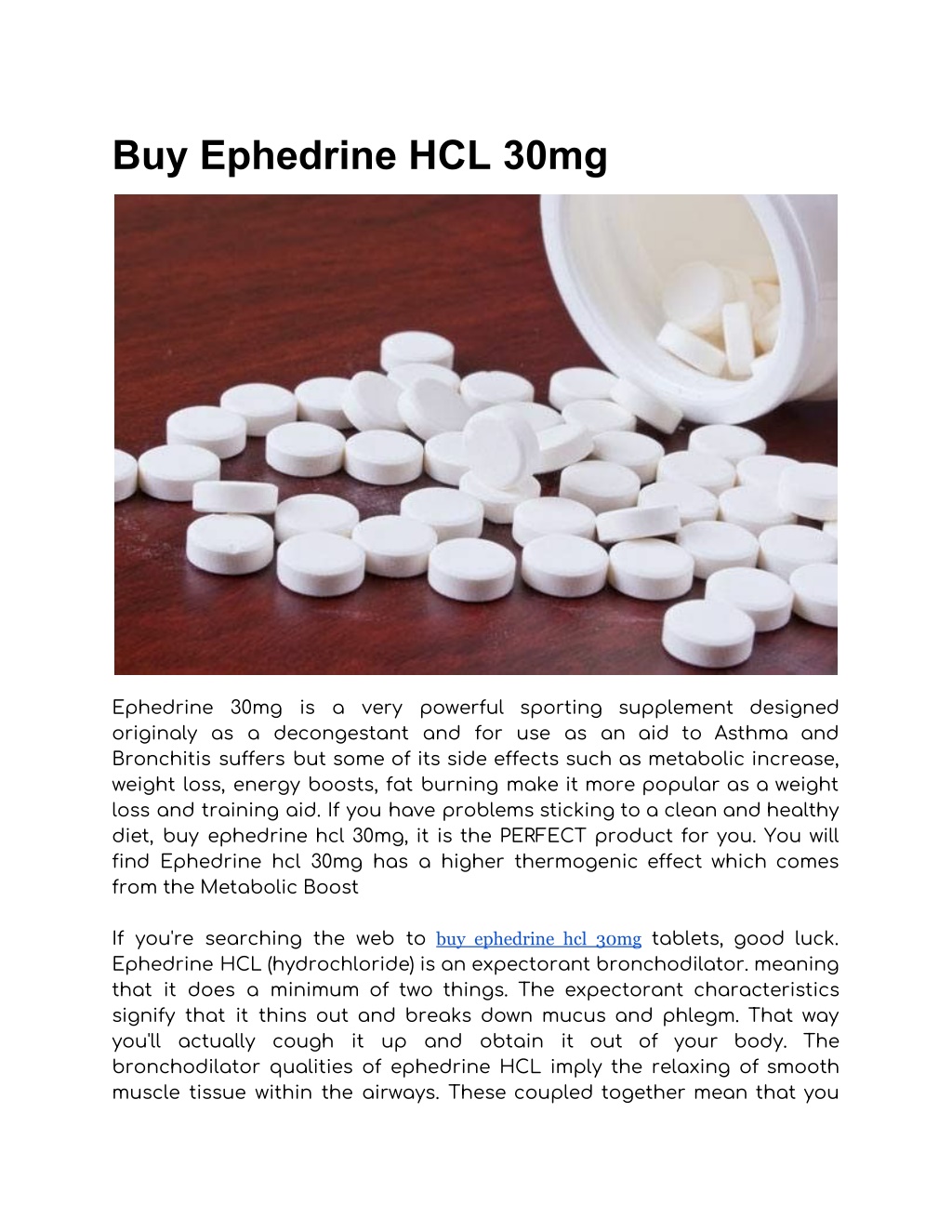 PPT - Buy Ephedrine HCL 30mg PowerPoint Presentation, free download ...