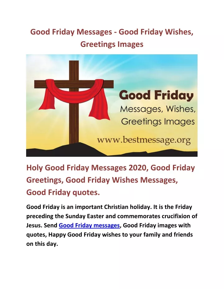 good friday messages good friday wishes greetings n.