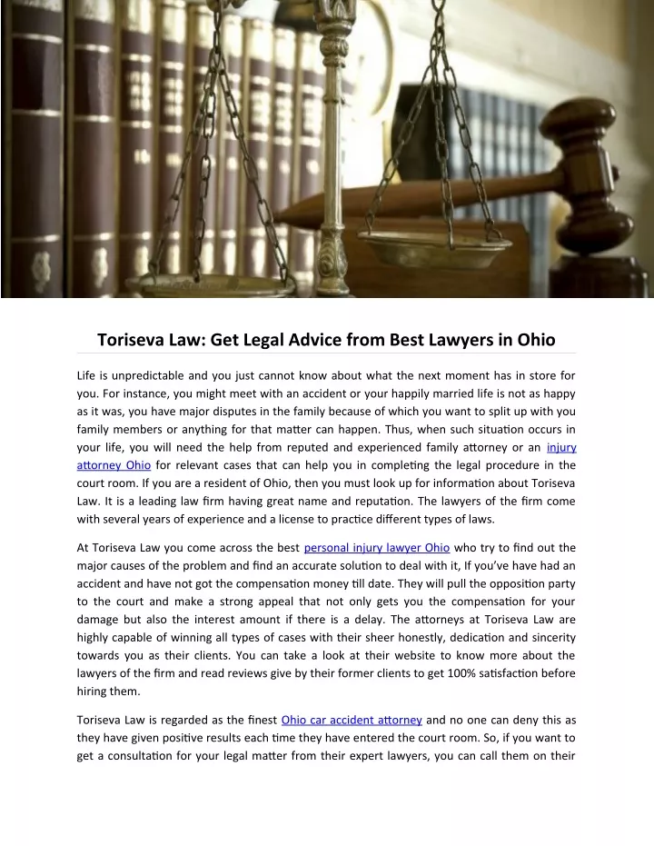toriseva law get legal advice from best lawyers n.