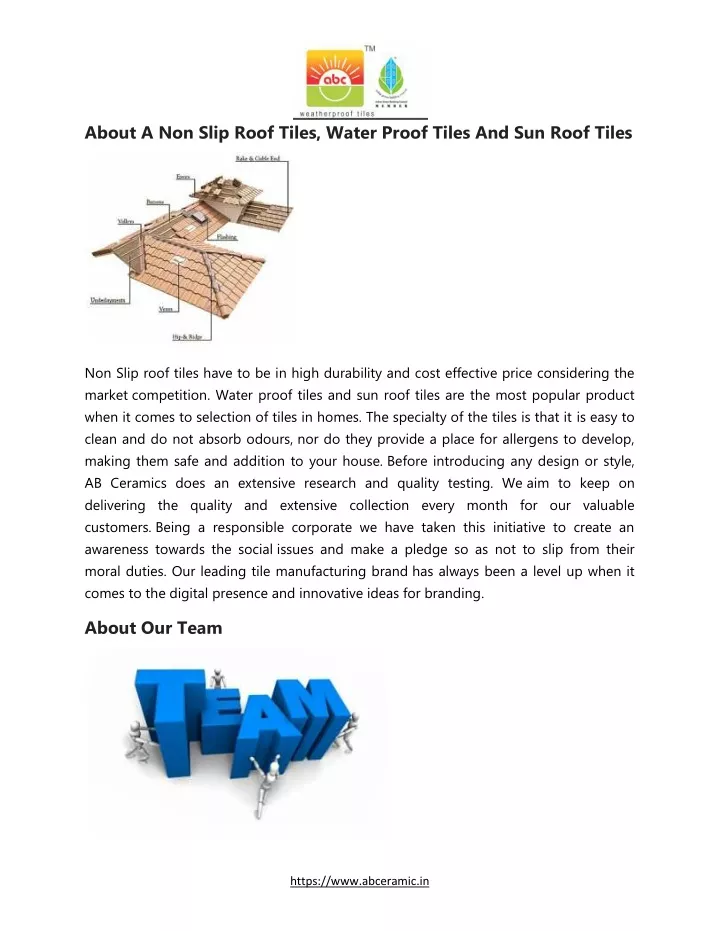 about a non slip roof tiles water proof tiles n.