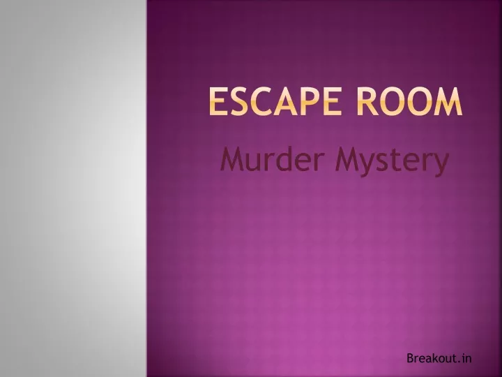 escape room n.