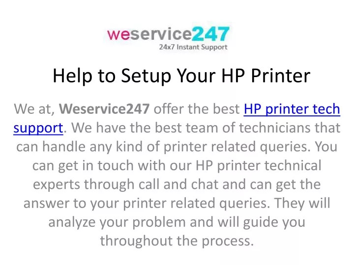 help to setup your hp printer n.