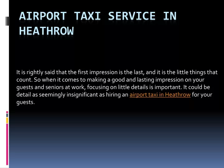airport taxi service in heathrow n.