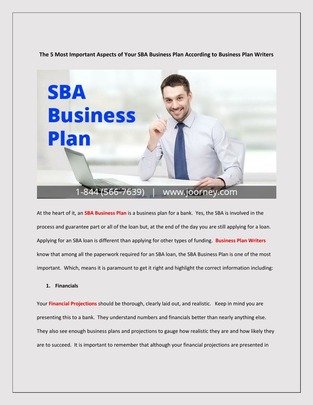 sba business plan assistance