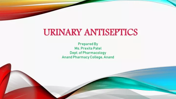 urinary antiseptics n.