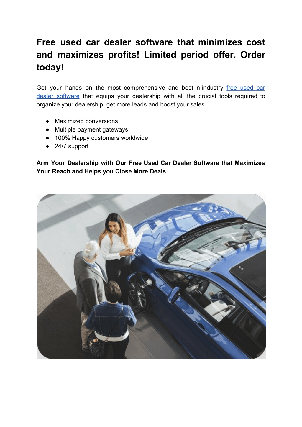 PPT Free Used Car Dealer Software PowerPoint Presentation, free download ID9883512