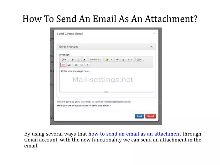 how to send an email as an attachment n.