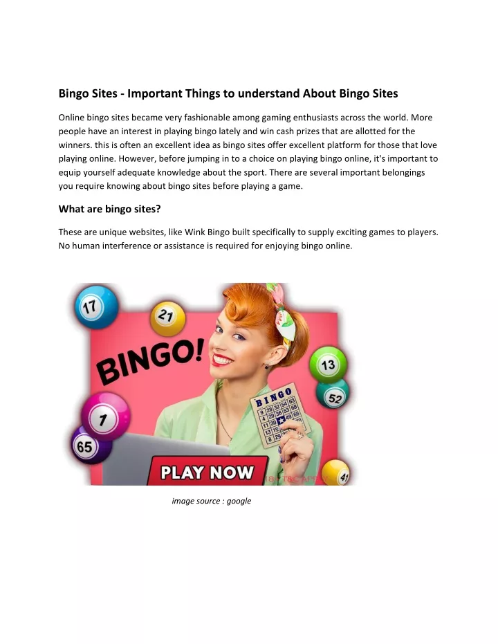 bingo sites important things to understand about n.
