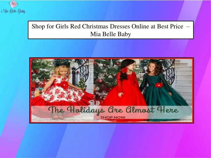 shop for girls red christmas dresses online n.