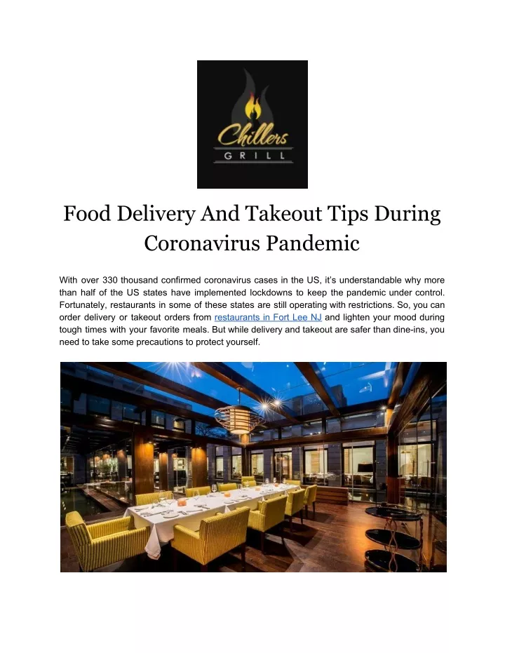 food delivery and takeout tips during coronavirus n.