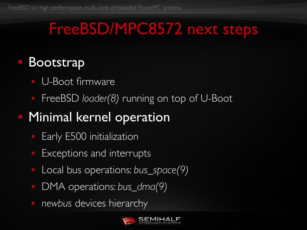 PPT - FreeBSD on High Performance Multi-core Embedded PowerPC Systems ...