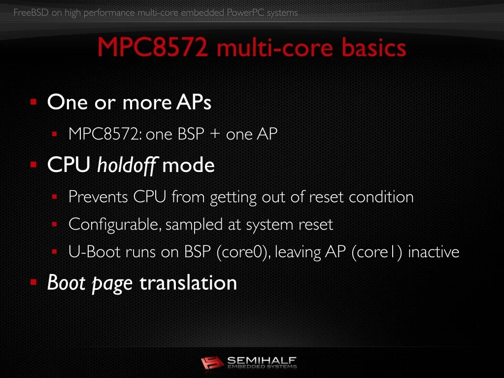 PPT - FreeBSD on High Performance Multi-core Embedded PowerPC Systems ...