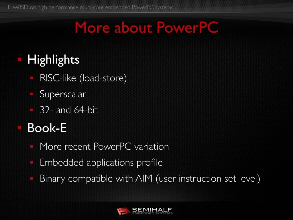 PPT - FreeBSD on High Performance Multi-core Embedded PowerPC Systems ...